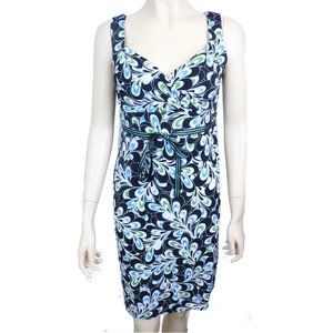 6P Ann Taylor LOFT - Blue Green  Floral Dress